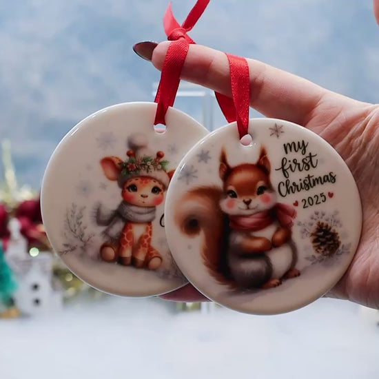 Video Showcasing Baby 1st Christmas Decoration