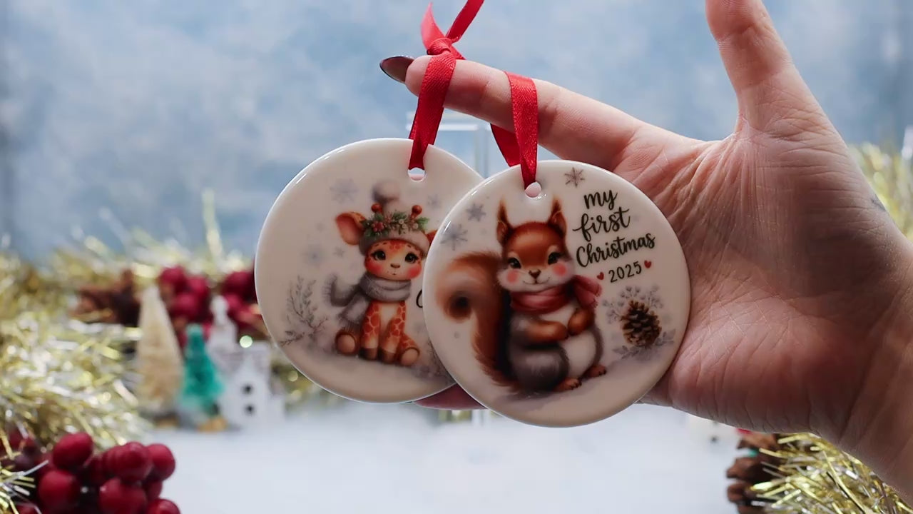 Video Showcasing Baby 1st Christmas Decoration